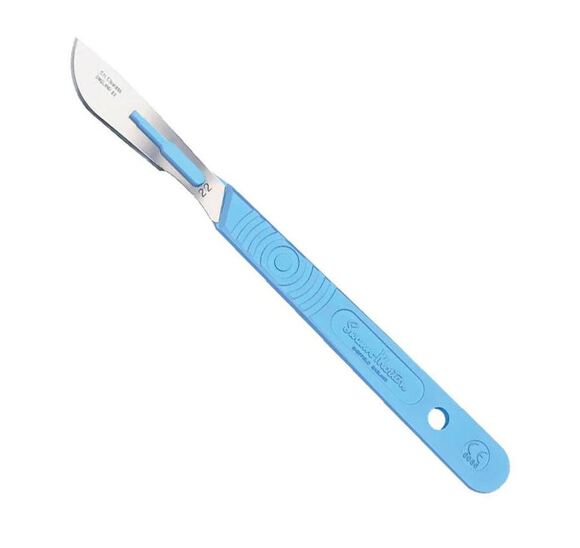 Swann morton rvs scalpels met heft steriel nr. 22