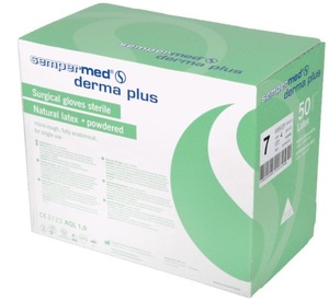 sempermed derma+ latex gepoederd steriel maat 7.5