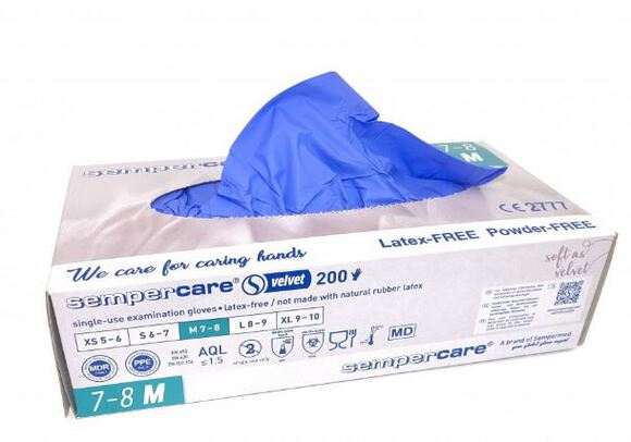 Sempercare velvet nitrile handschoenen medium