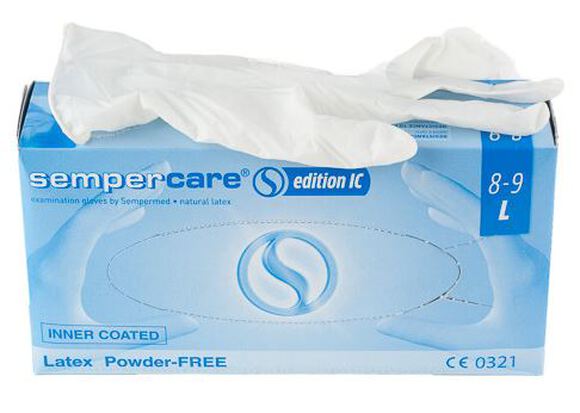 Sempercare edition ic latex pf handschoenen x-s