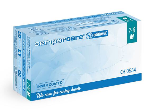 Sempercare edition ic latex pf handschoenen x-s