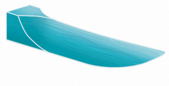 Polydentia houten wiggen blauw 12mm small