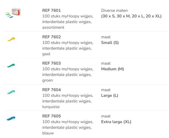 Myhoopy wedge interdental plastic wiggen assorted