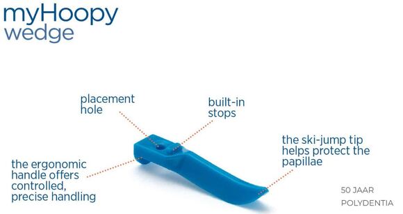 Myhoopy wedge interdental plastic wiggen geel s