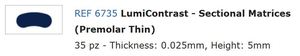 lumicontrast matrixen premolaar 5mm 0.025mm
