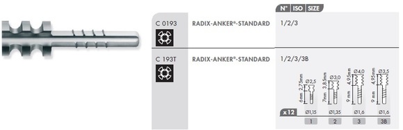 Radix-anker standaard c0193/1