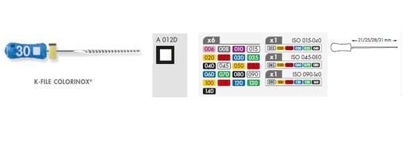 K-file assorti 015-040|21mm a012d