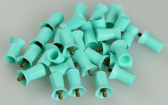 Prophy cups soft screw-type ribbed turquoise
