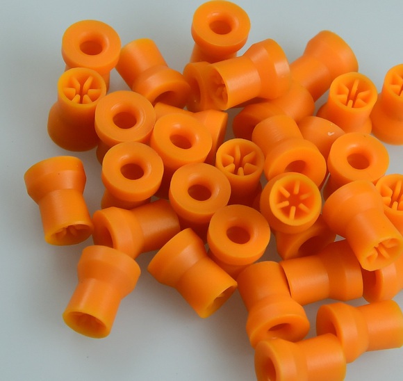 Prophy cups firm snap-on laminated oranje