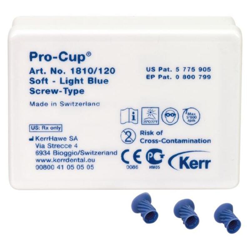 Pro-cup soft screw-type blauw