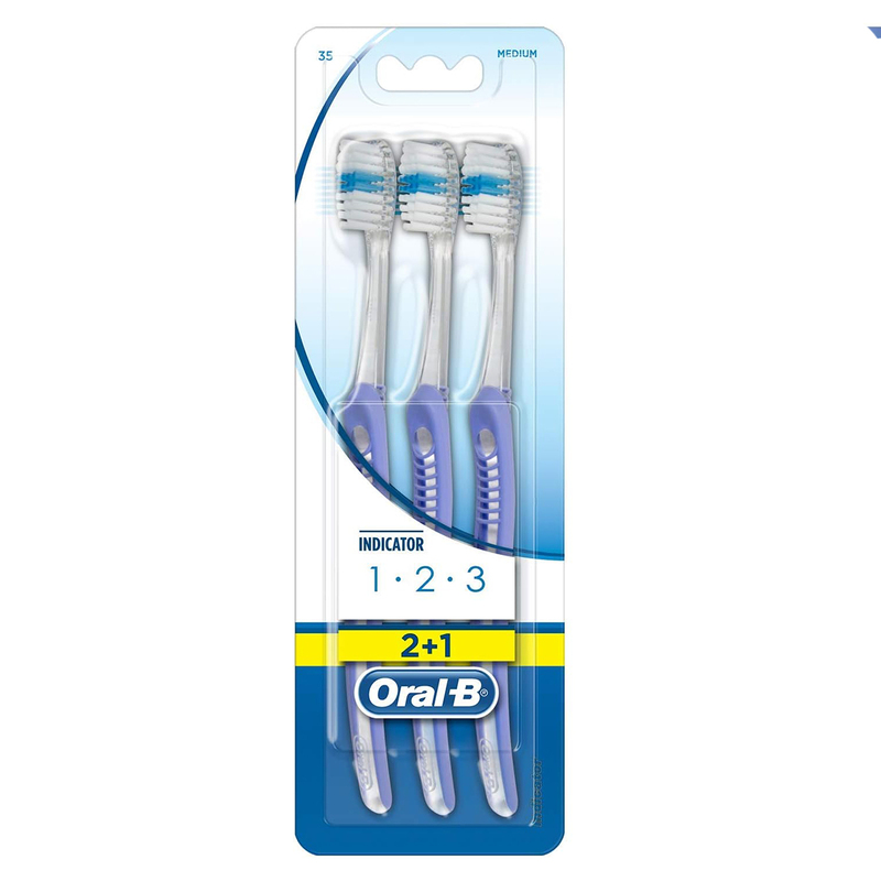 Oral-b tandenborstel 1-2-3 indicator medium
