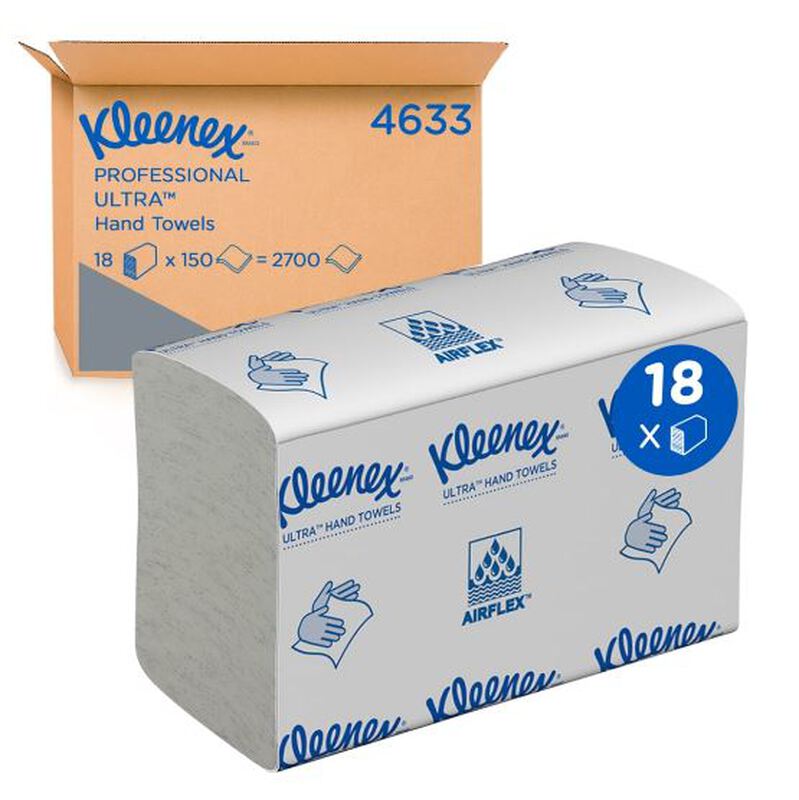 Kleenex ultra handdoeken gevouwen 2l 24,1x19,1cm