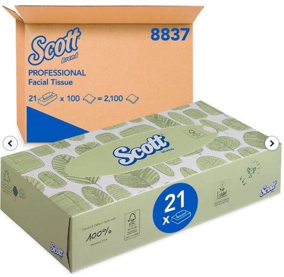 Scott professional facial tissue 2-laags 8837