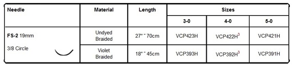 Vicryl plus 3-0 met fs-2 19mm naald 45cm / vcp393h