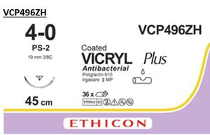 vicryl plus antibact. 4-0 ps-2 19mm 3/8c 45cm