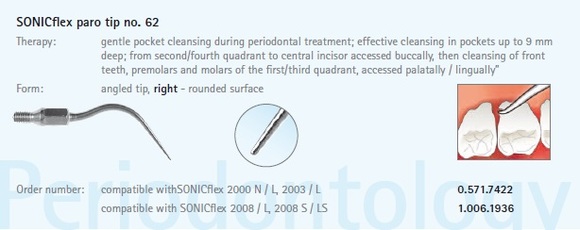 Sonicflex paro tip no.62 rechts