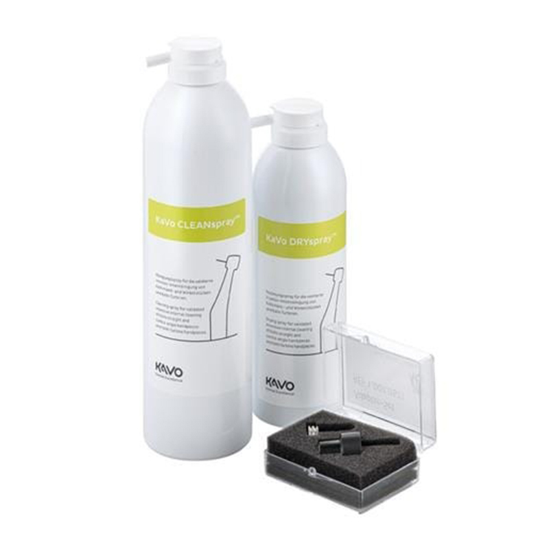 Cleanspray + dryspray + adapterset kit