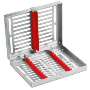 instrumententray midi v. 10 instr. met rood frame