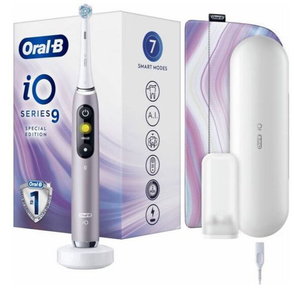 Oral-b io 9 elektrische tandenborstel roze quartz