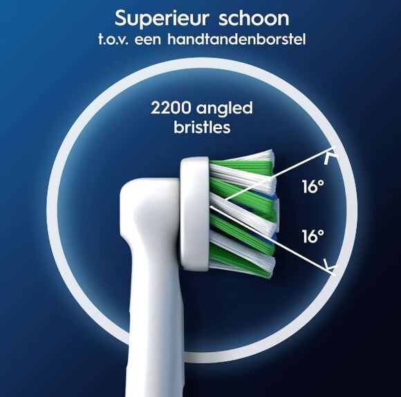 Oral-b pro cross action wit opzetborstels