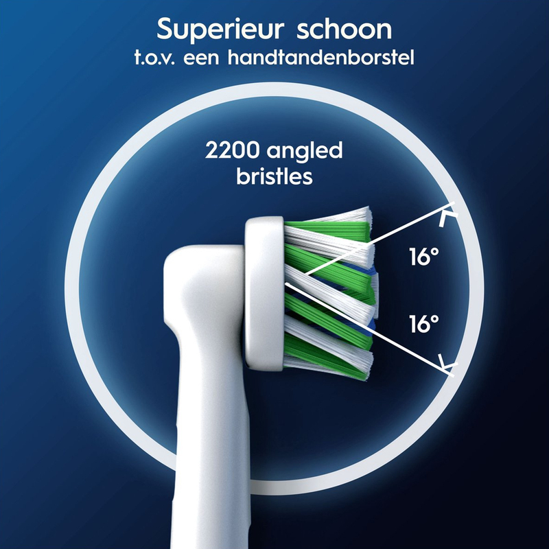 Oral-b pro cross action wit eb50rx-6 opzetborstels