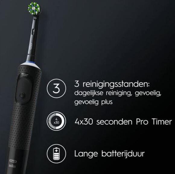 Oral-b vitality pro protect x clean zwart