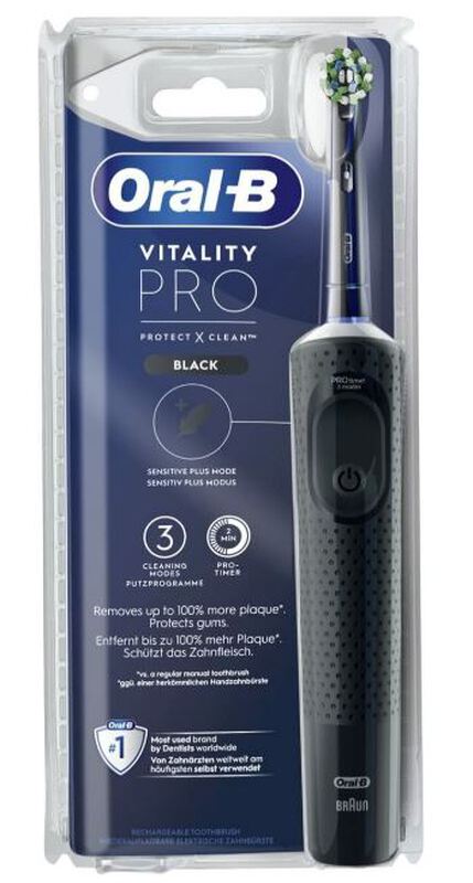 Oral-b vitality pro protect x clean zwart