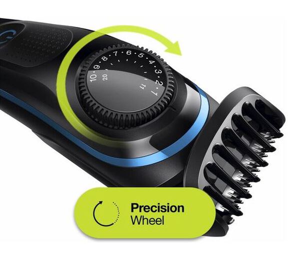 Braun baardtrimmer bt3240 zwart/blauw