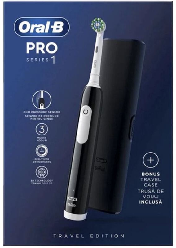 Oral-b pro 1 1000 zwart + travelcase