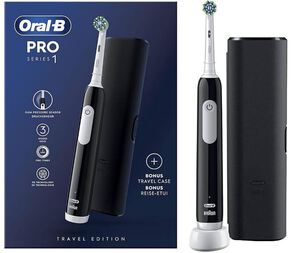oral-b pro 1 1000 zwart + travelcase