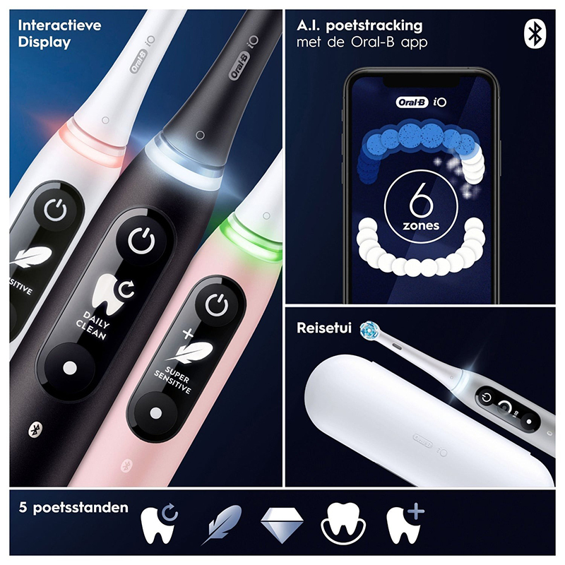 Oral-b io 6 black lava elektrische tandenborstel