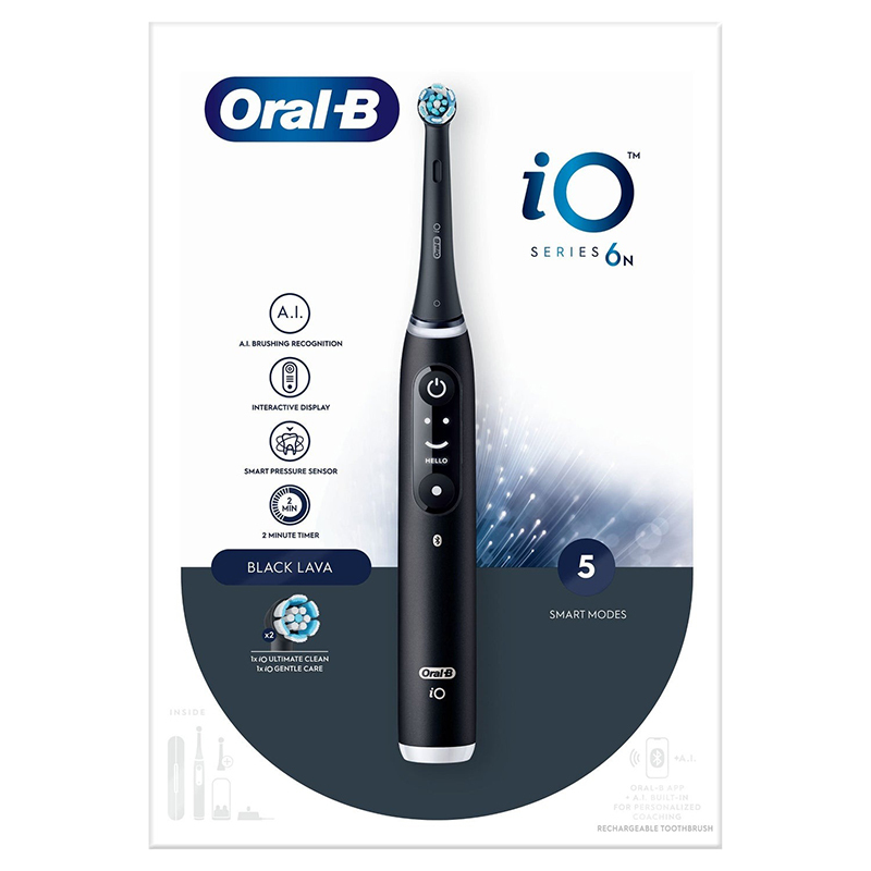 Oral-b io 6 black lava elektrische tandenborstel