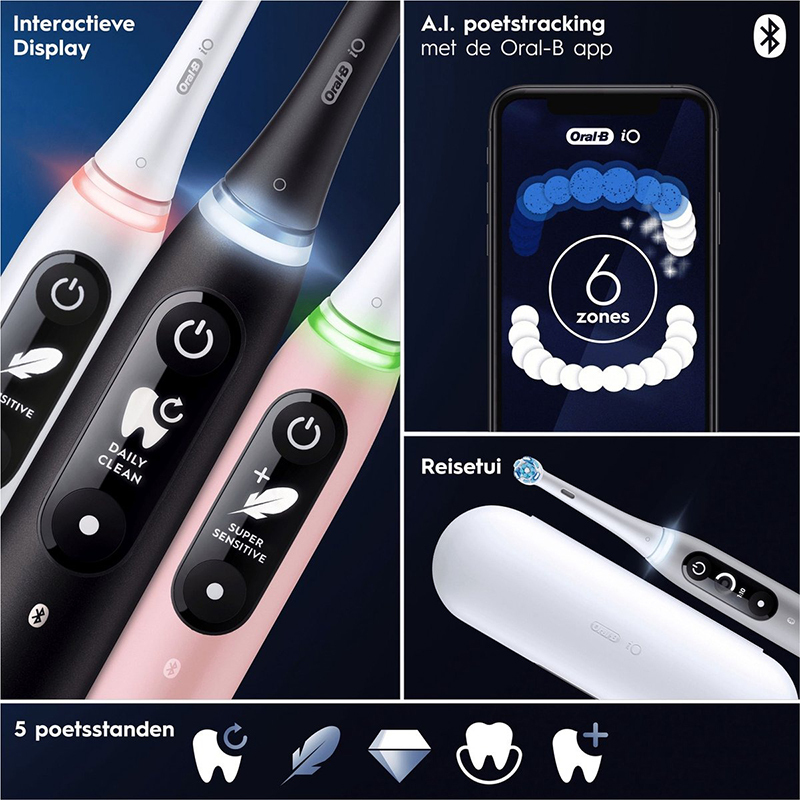 Oral-b io 6n pink sand elektrische tandenborstel