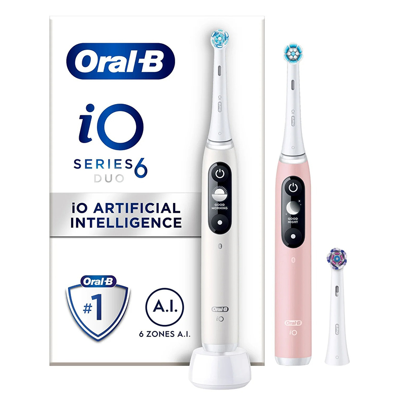 Oral-b io 6 duopack white+pink sand elektr.t.b.