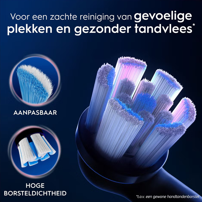 Oral-b io gentle care opzetborstels zwart