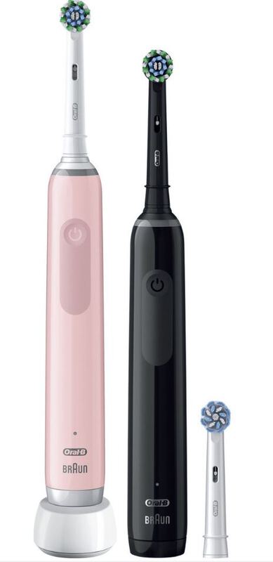 Oral-b pro 3 3900 duo-pack zwart+roze