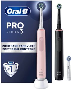 oral-b pro 3 3900 duo-pack zwart+roze