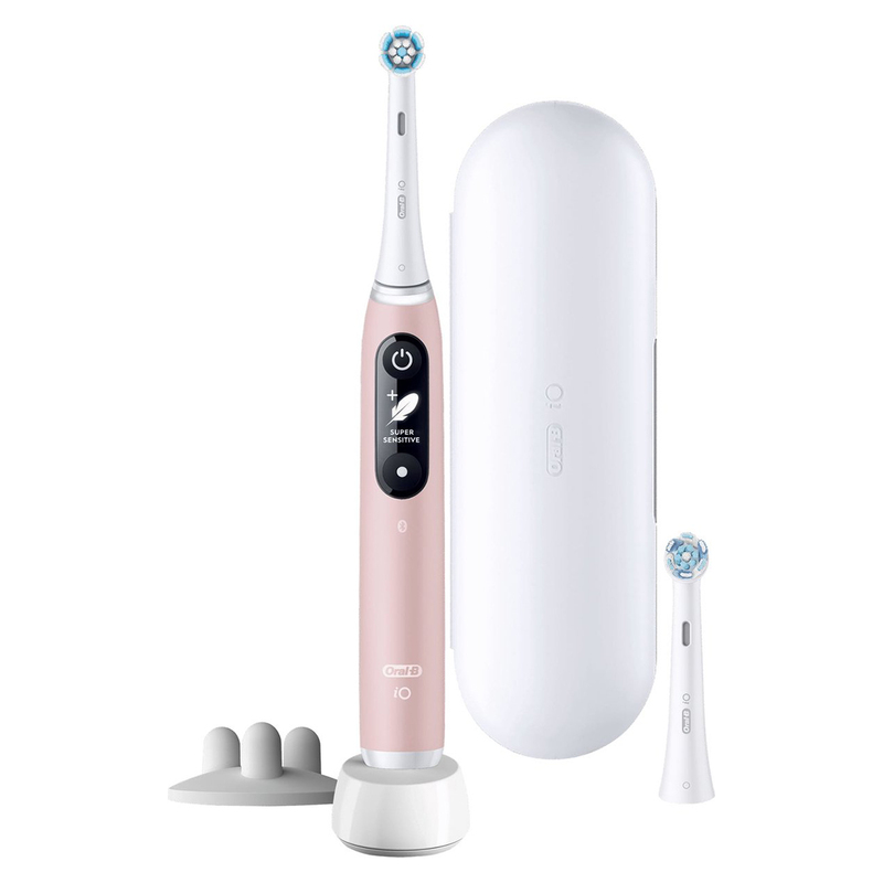 Oral-b io 6s roze/wit elektrische tandenborstel