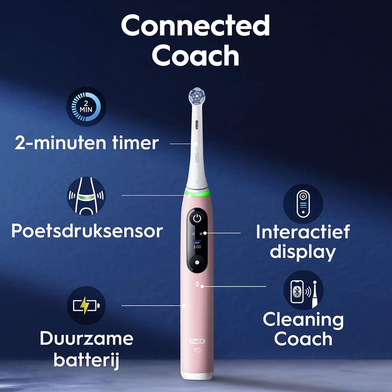 Oral-b io 6s roze/wit elektrische tandenborstel