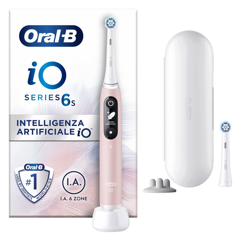 Oral-b io 6s roze/wit elektrische tandenborstel