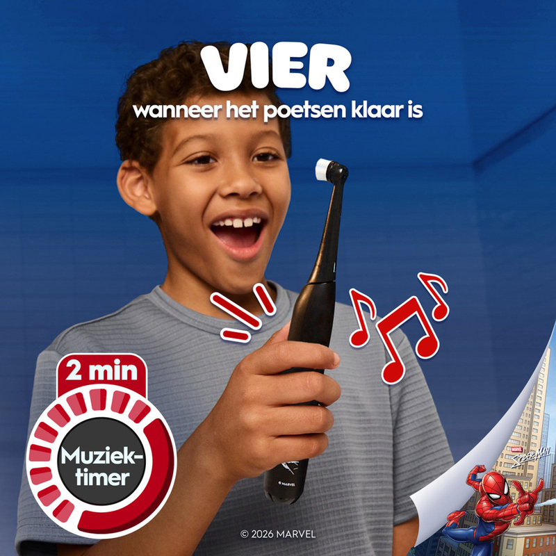 Oral-b io kids 6+ spiderman met reisetui