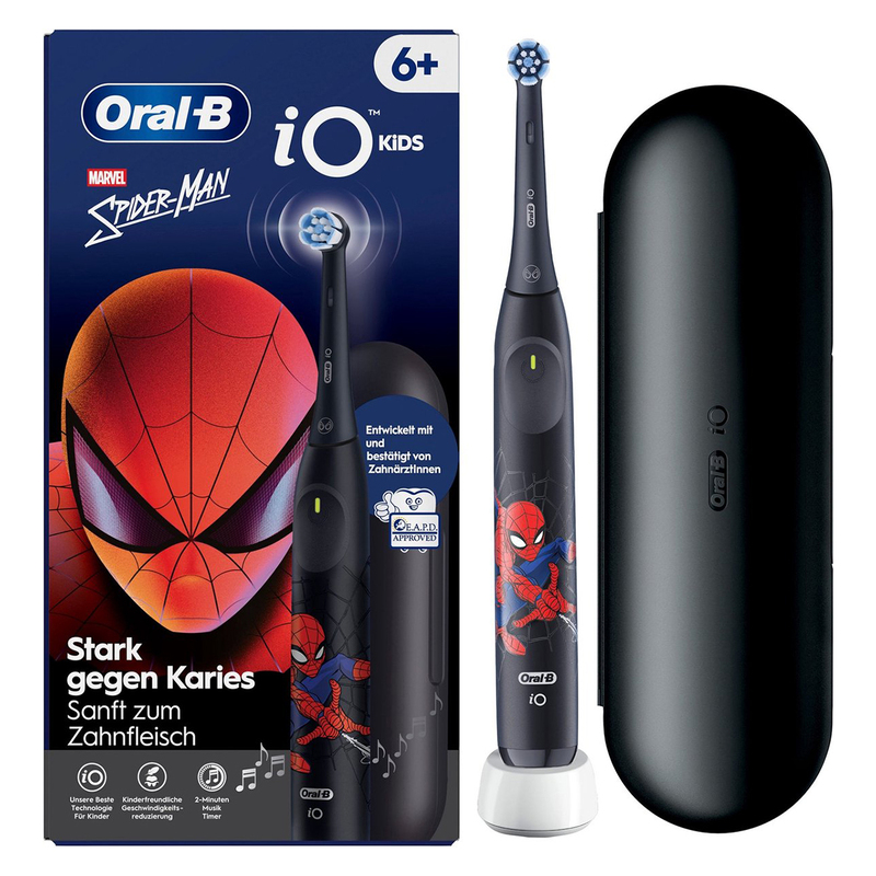 Oral-b io kids 6+ spiderman met reisetui
