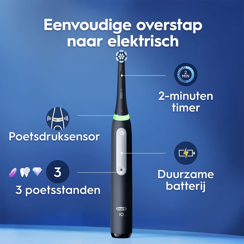 Oral-b io 3 duo zwart+roze elektrische tandenb.