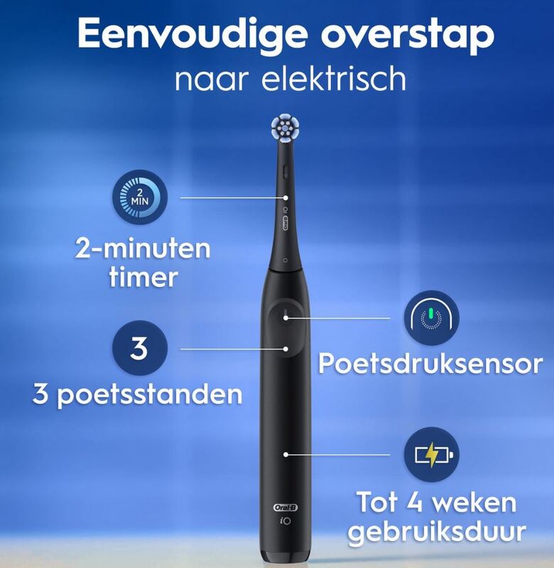 Oral-b io 2 elektrische t.b. night black+calm pink