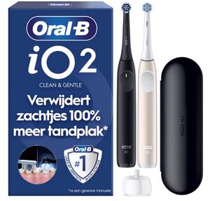 oral-b io 2 elektrische t.b. night black+calm pink