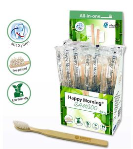 happy morning bamboo tandenborstels met tandpasta