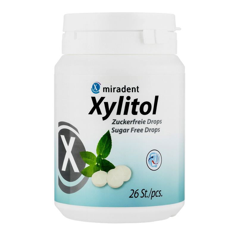 Miradent xylitol drops suikervrij munt