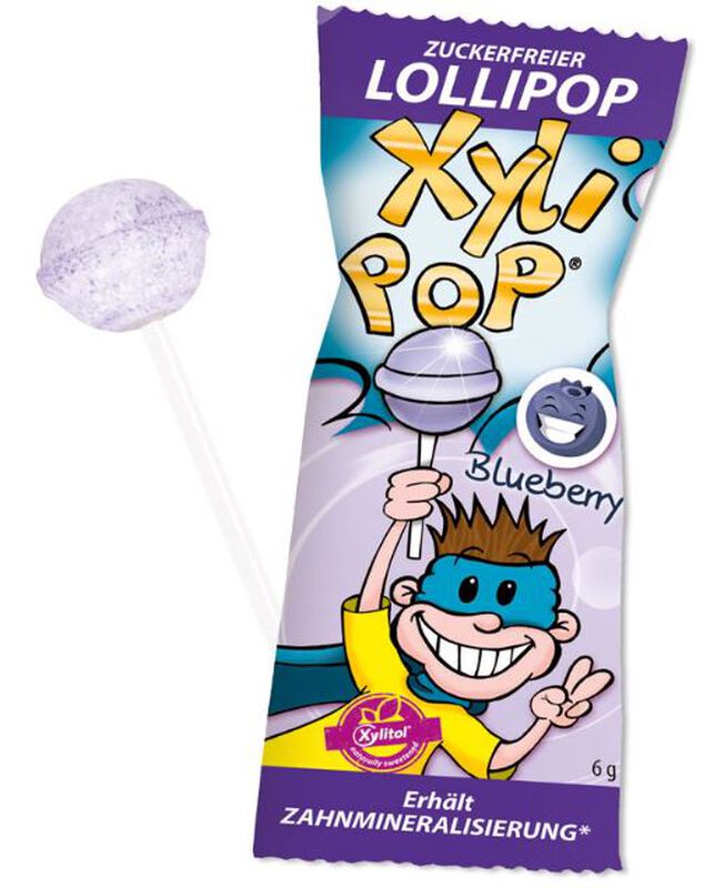 Xylipop suikervrije lollies bosbes / bonbonniere