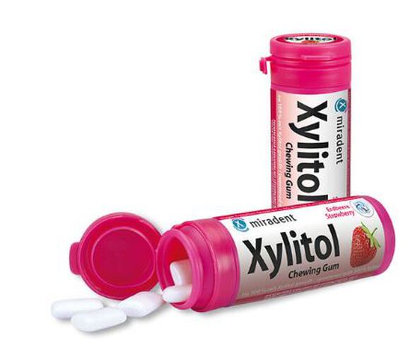 Xylitol kauwgom busje aardbei