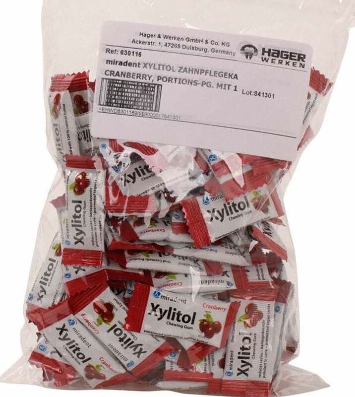 Xylitol kauwgom cranberry indiv.verpakt